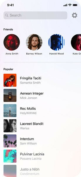 music portfolio app developed